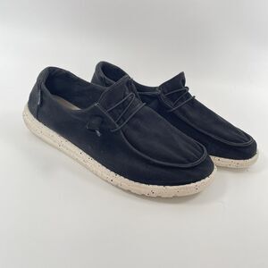 Hey Dude Wendy L Black Womens Slip On Loafers Shoes Size 11